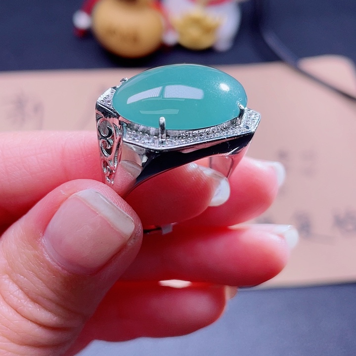 翡翠吊坠(不含链)银S925镶嵌