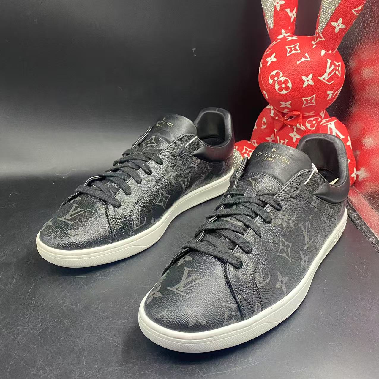 95新 LouisVuitton/路易威登 【聚星优选】黑老花板鞋42.5码ddm1811