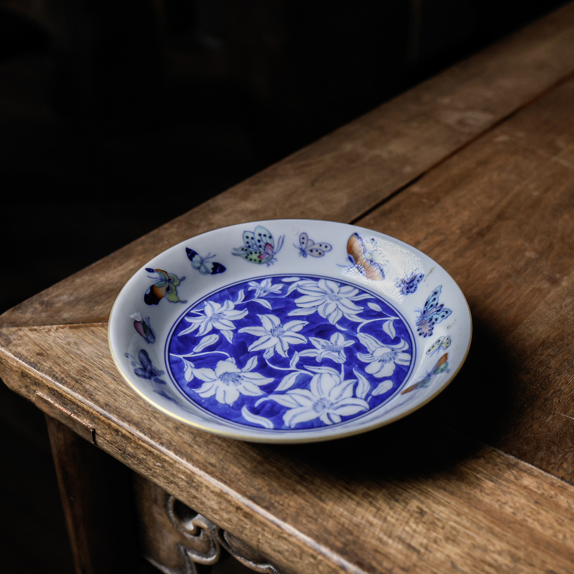 阿茶 百合蛱蝶壶承（卓君S0053）