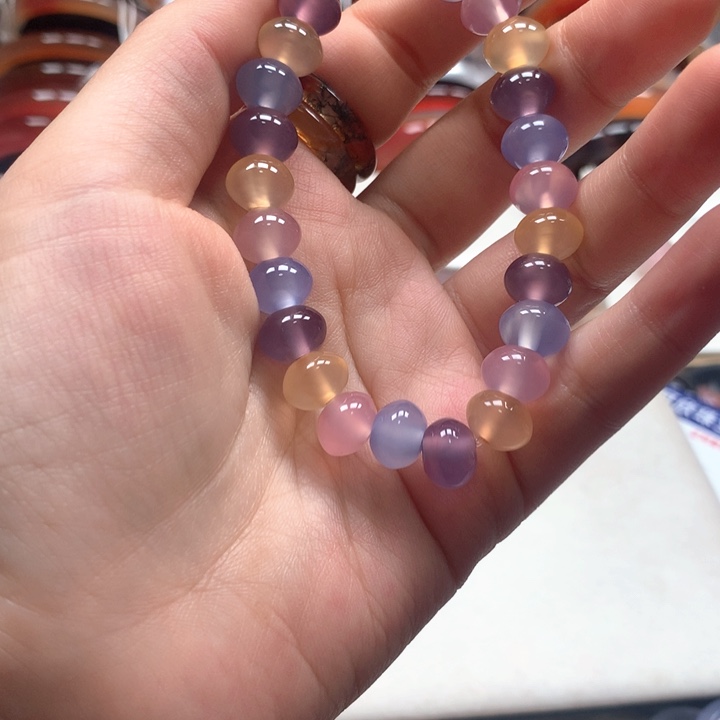 玛瑙/玉髓手链未镶嵌唔**西