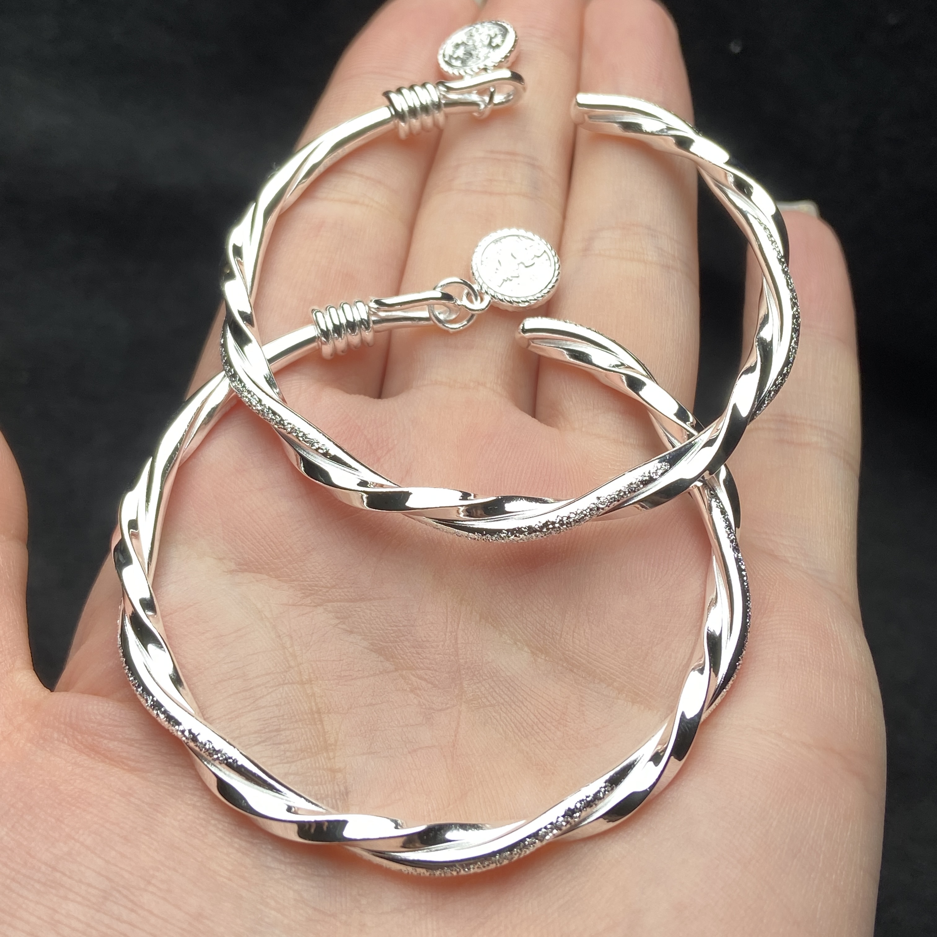 足银银制品 【星浩珠宝】足银手镯5-2T69L552【多样性发一件】