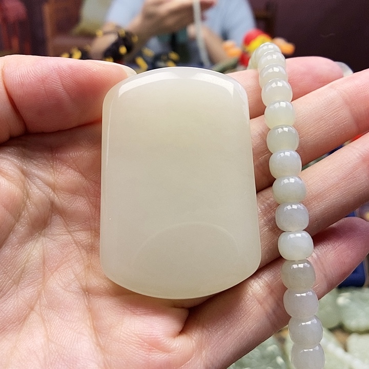 和田玉未镶嵌颈饰050无事牌