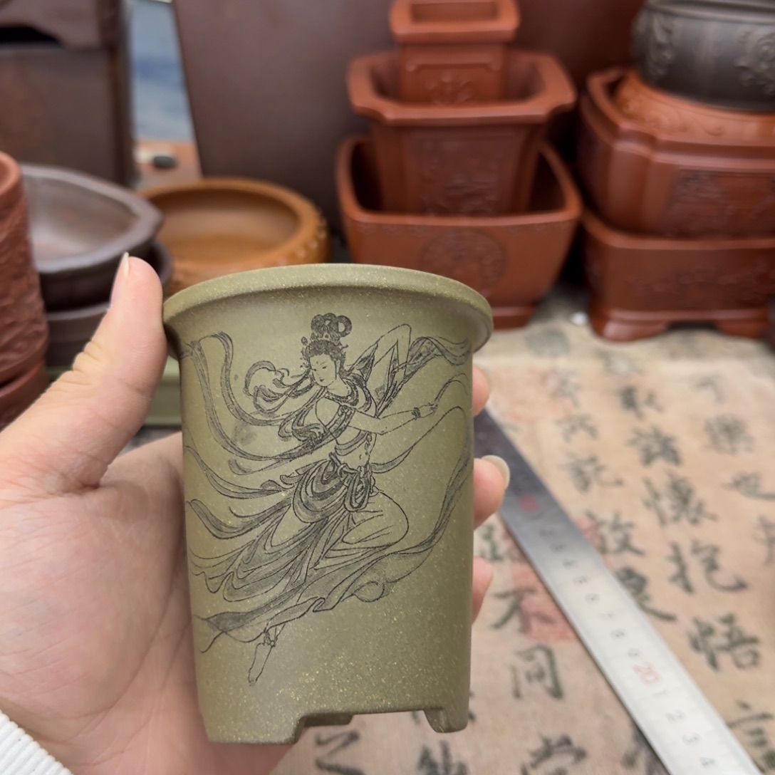 紫砂花盆宜兴紫砂正品7x9.5