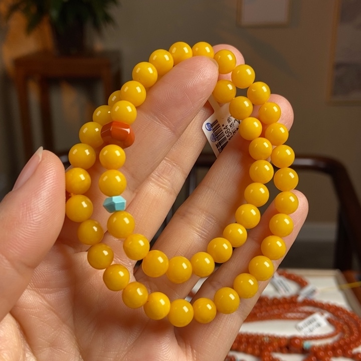 琥珀手链未镶嵌蜜蜡手串7