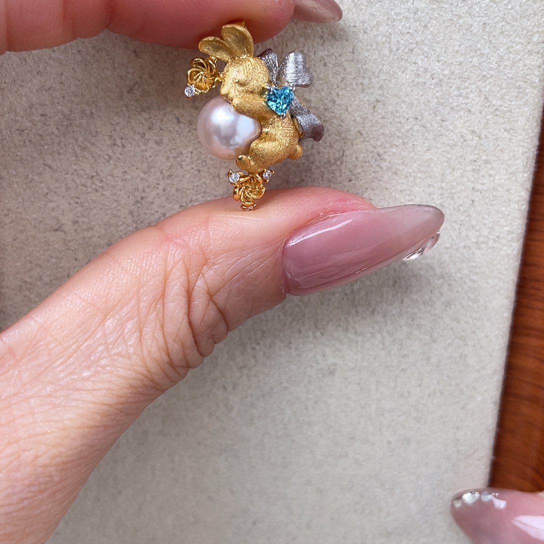 银S925镶嵌海水珍珠吊坠(不含链)