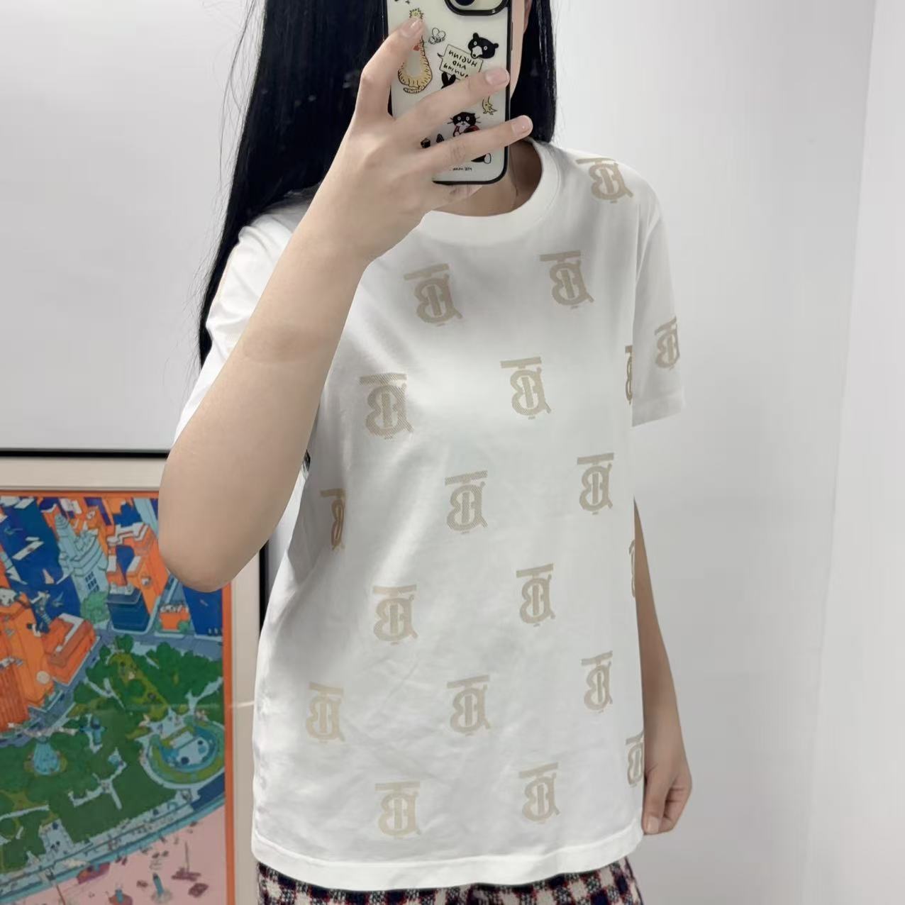 95新 BURBERRY/博柏利 满印圆领短袖175/251016CHZPH03