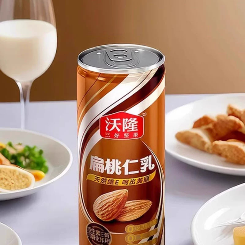 「到手9瓶·次日达」沃隆 休闲饮料大人小孩饮料早餐营养扁桃仁乳240ml/瓶（微瑕疵）电解质水