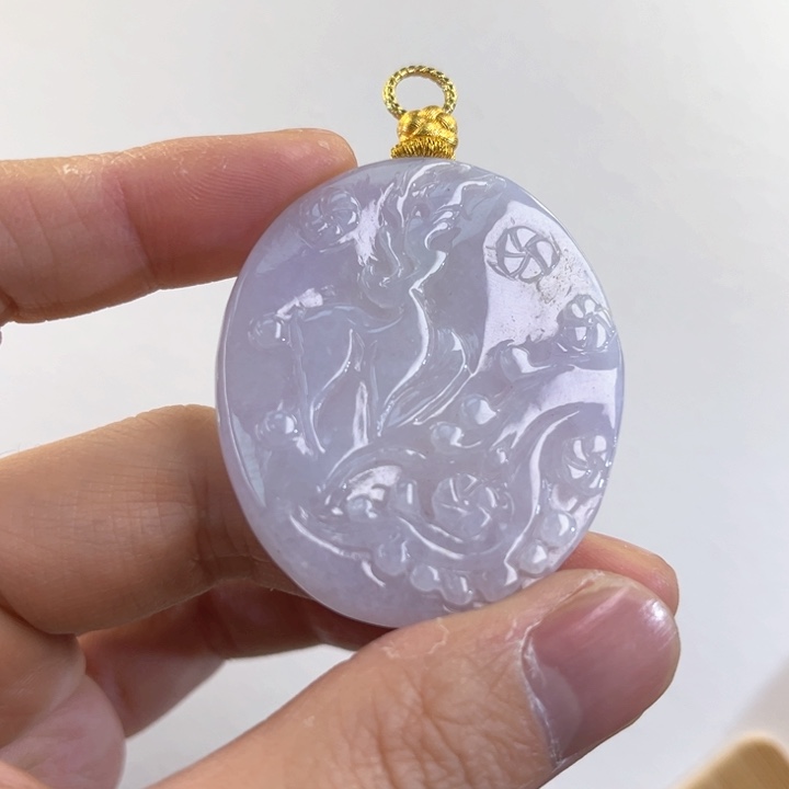 翡翠吊坠(赠链)未镶嵌代编织