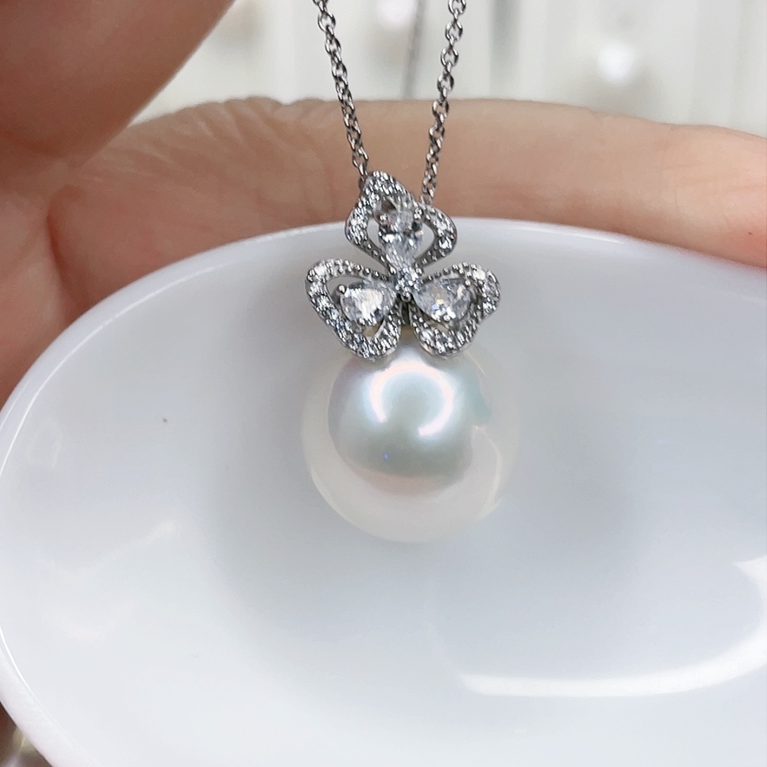 淡水珍珠颈饰银S925镶嵌