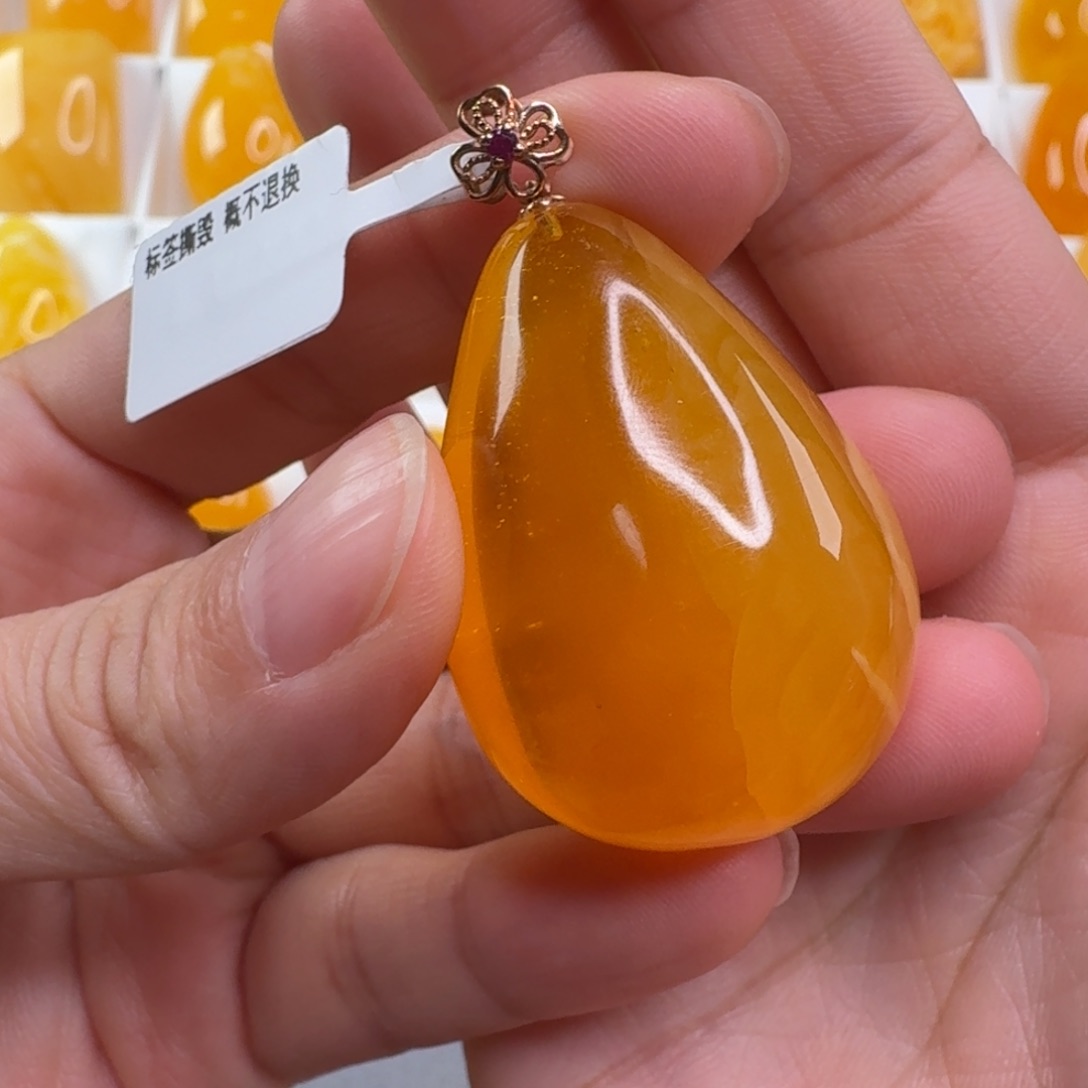 蜜蜡毛衣链未镶嵌