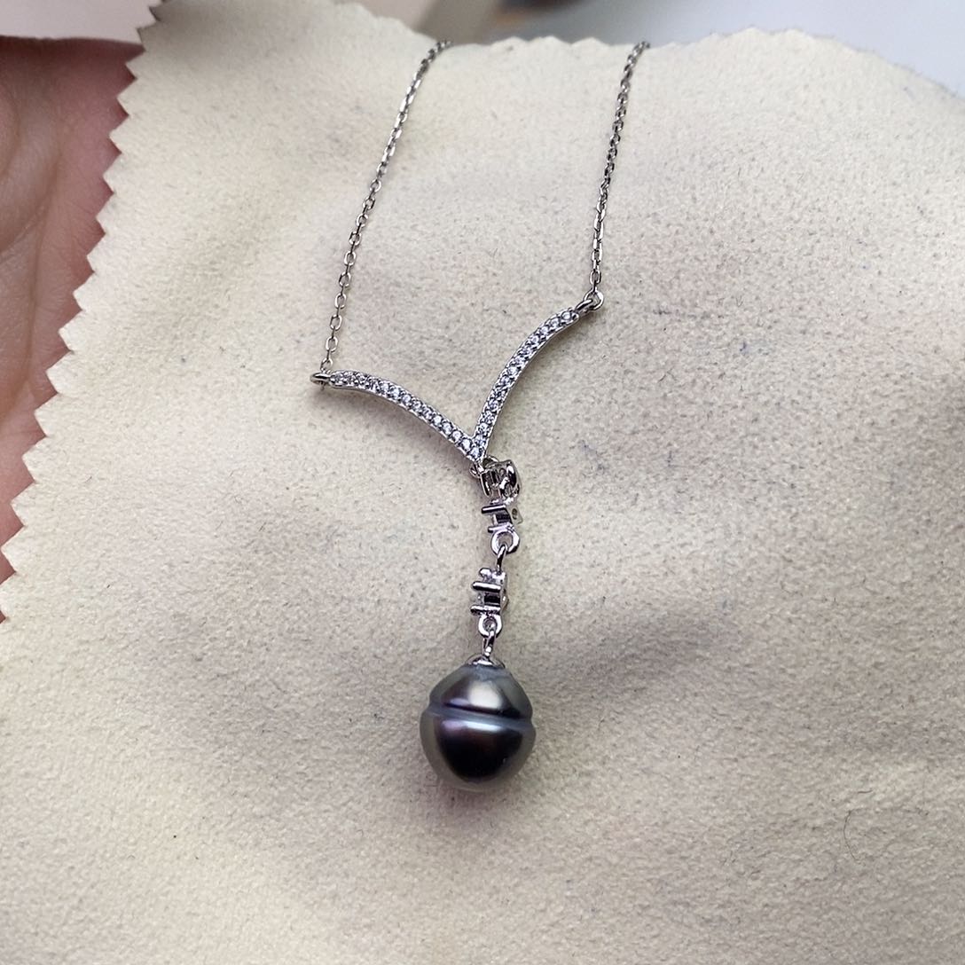 海水珍珠颈饰银S925镶嵌