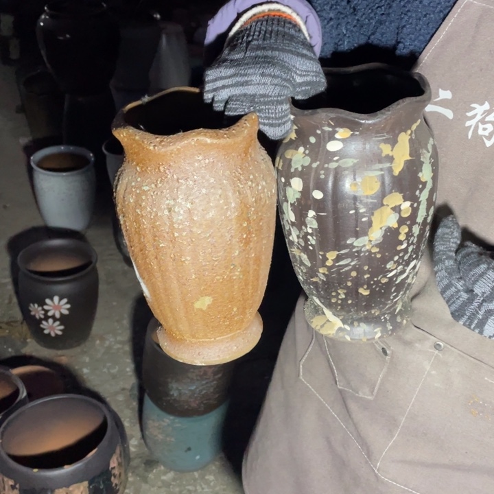 紫砂花盆口12高24瑕疵瑕疵