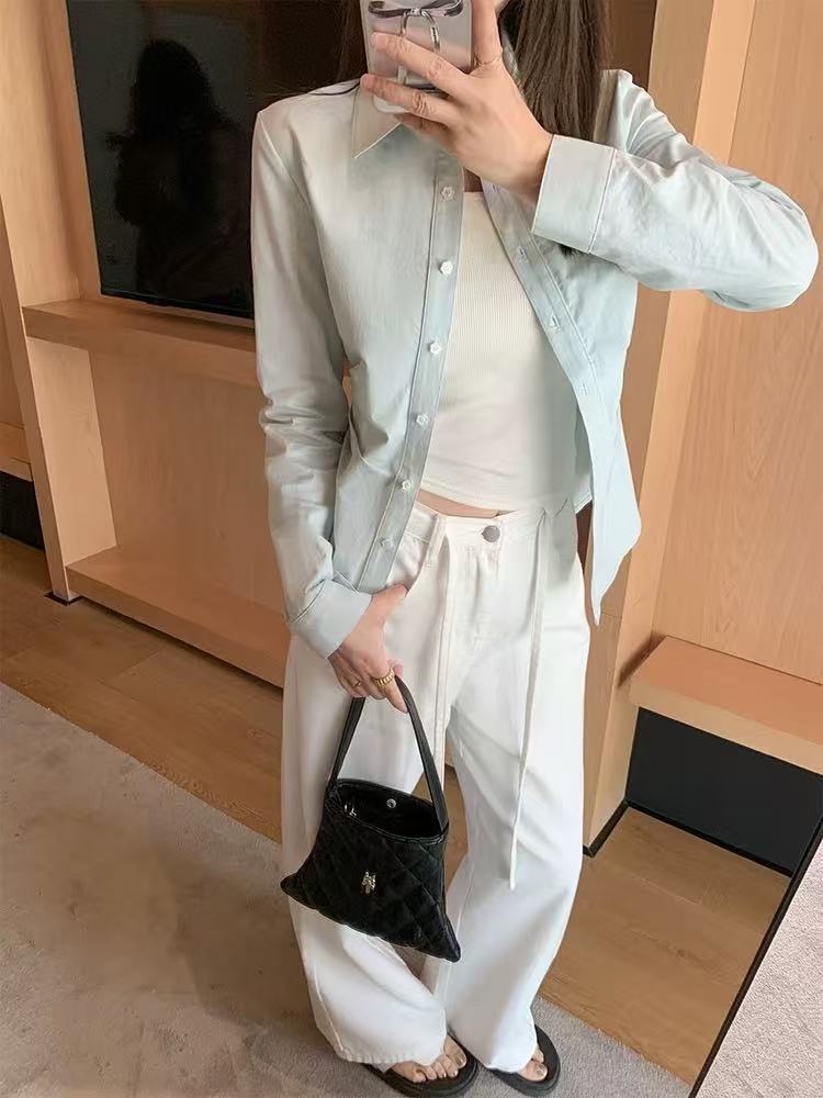 cici白色抽绳裤81170