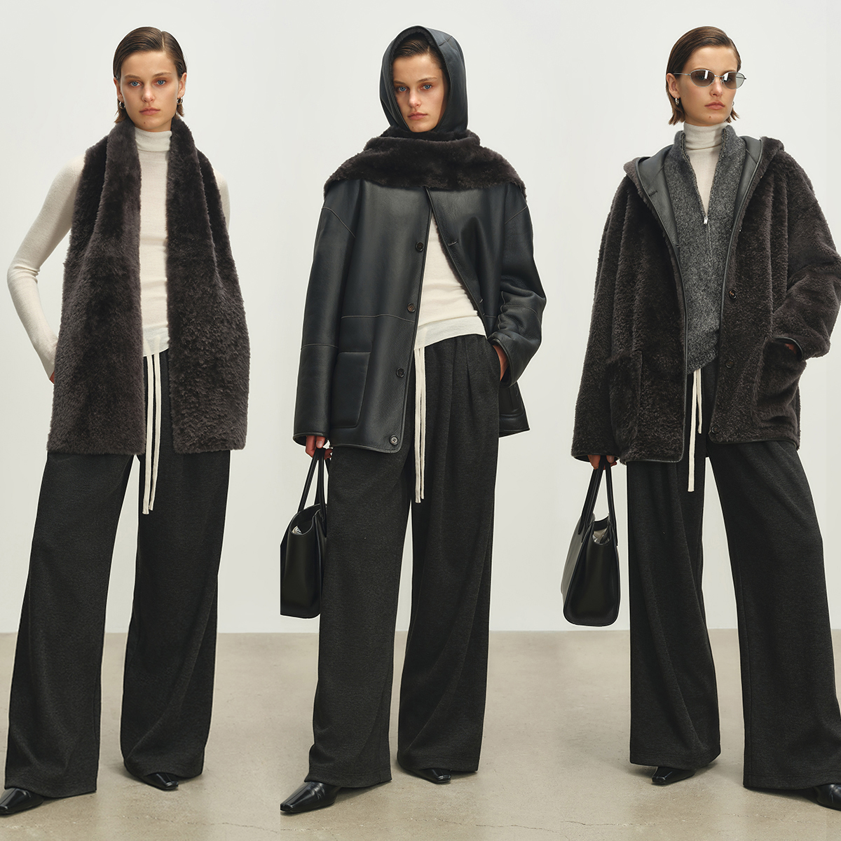 MSBEAST/野兽小姐西班牙美利奴连帽双面穿进口皮毛一体丨魔法夜色