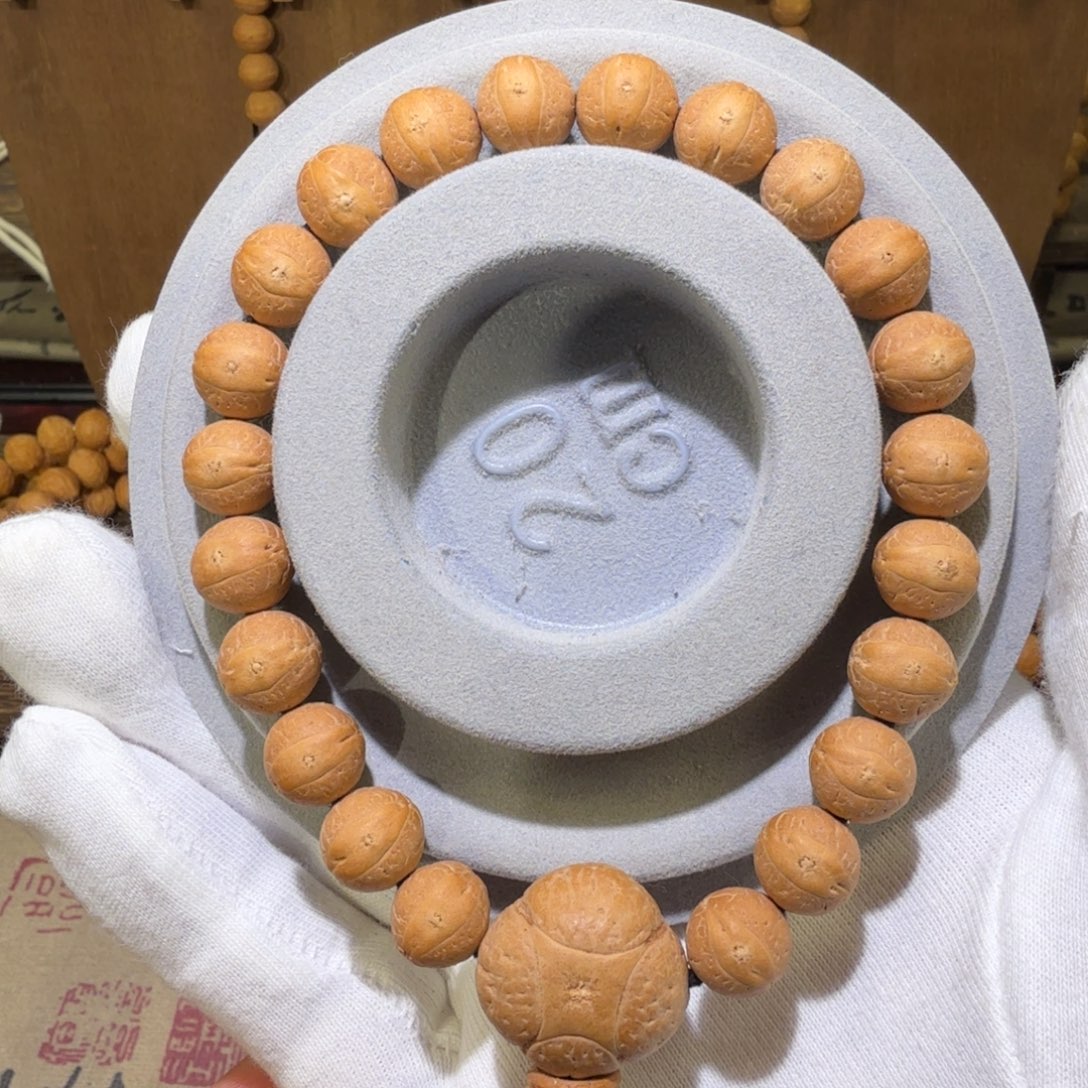 海***良手串凤眼菩提S级玉华大眼实心11mm