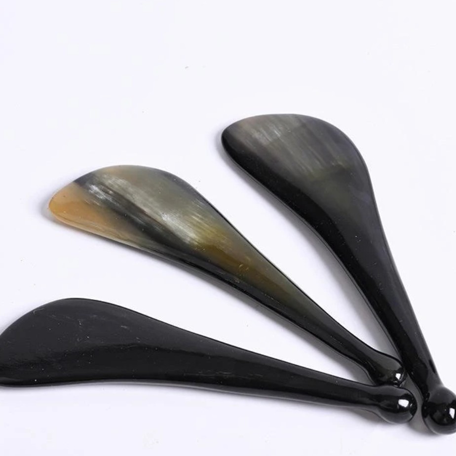 牛角梳牛角美容拨筋棒眼刮按摩眼霜棒面部拨筋棒点穴疏通面部提拉