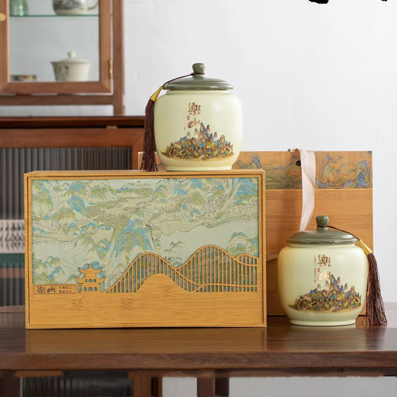 【顺丰京东发货】【拍十送茶具】高档礼盒 陶瓷罐装 龙井茶叶礼盒装 