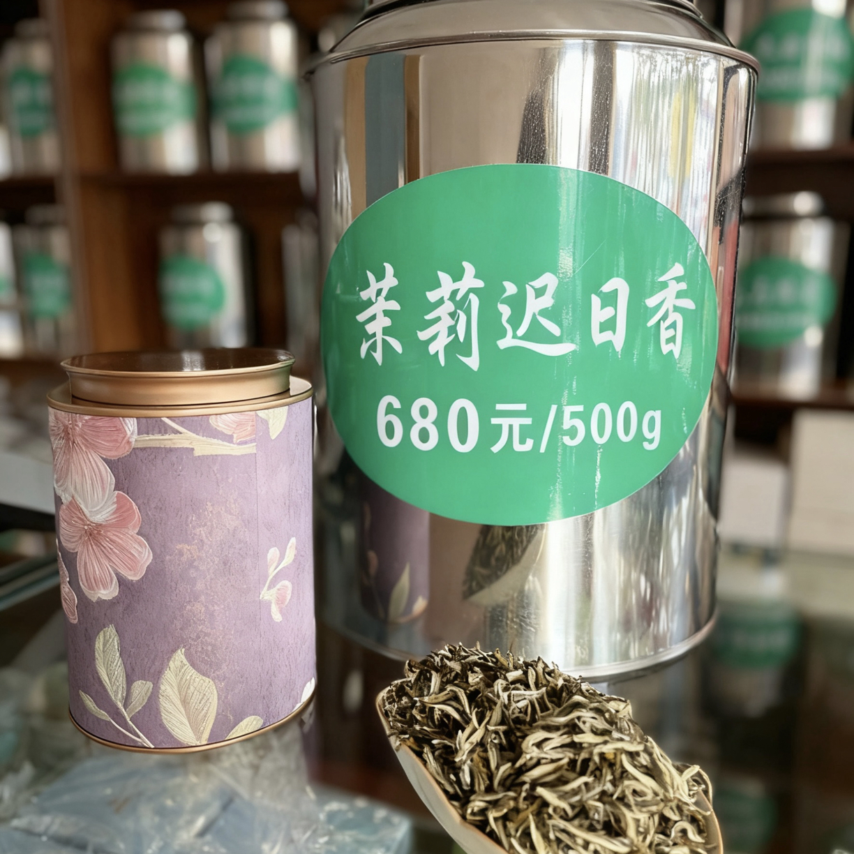 茉莉迟日香 茉莉花茶  花香足 口感好 头春福建芽料