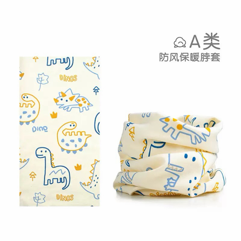 纯棉宝宝秋冬防风保暖套头脖套围巾柔软亲肤婴幼儿