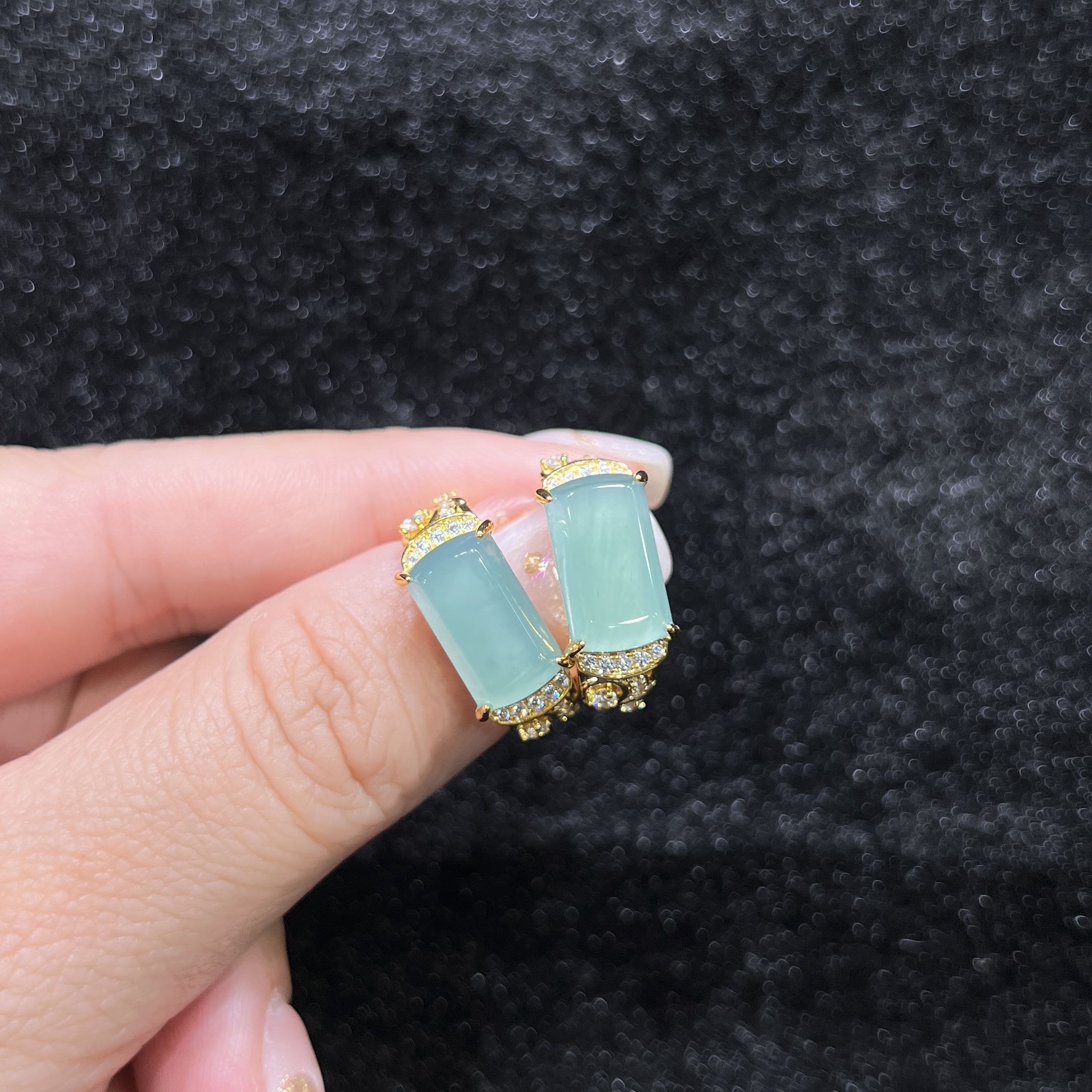 【红旭明玉】天然翡翠A货蓝水无事牌戒指开口戒 多样性发一件