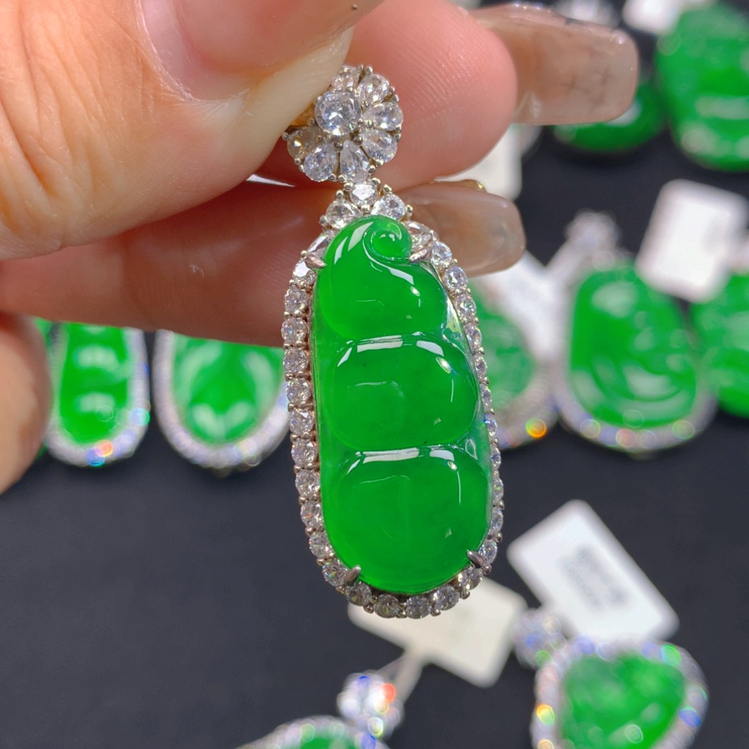 翡翠颈饰银S925镶嵌1111111111