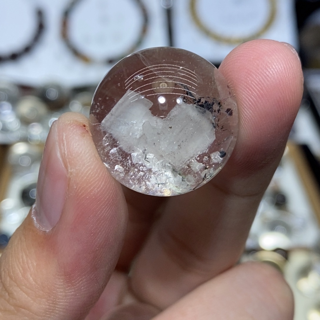 水晶水晶圆珠23m未镶嵌