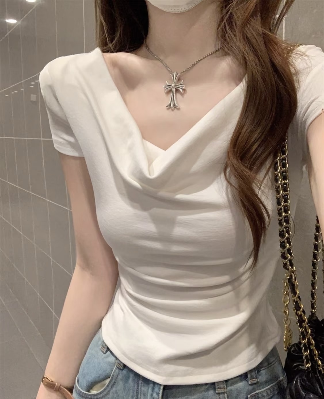 A-(801-1000)洋气百搭气质款高级显瘦小衫 ----周粥女装