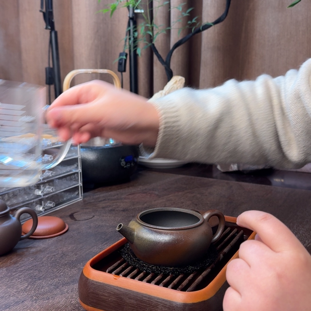 紫砂茶壶柴烧大彬诗意