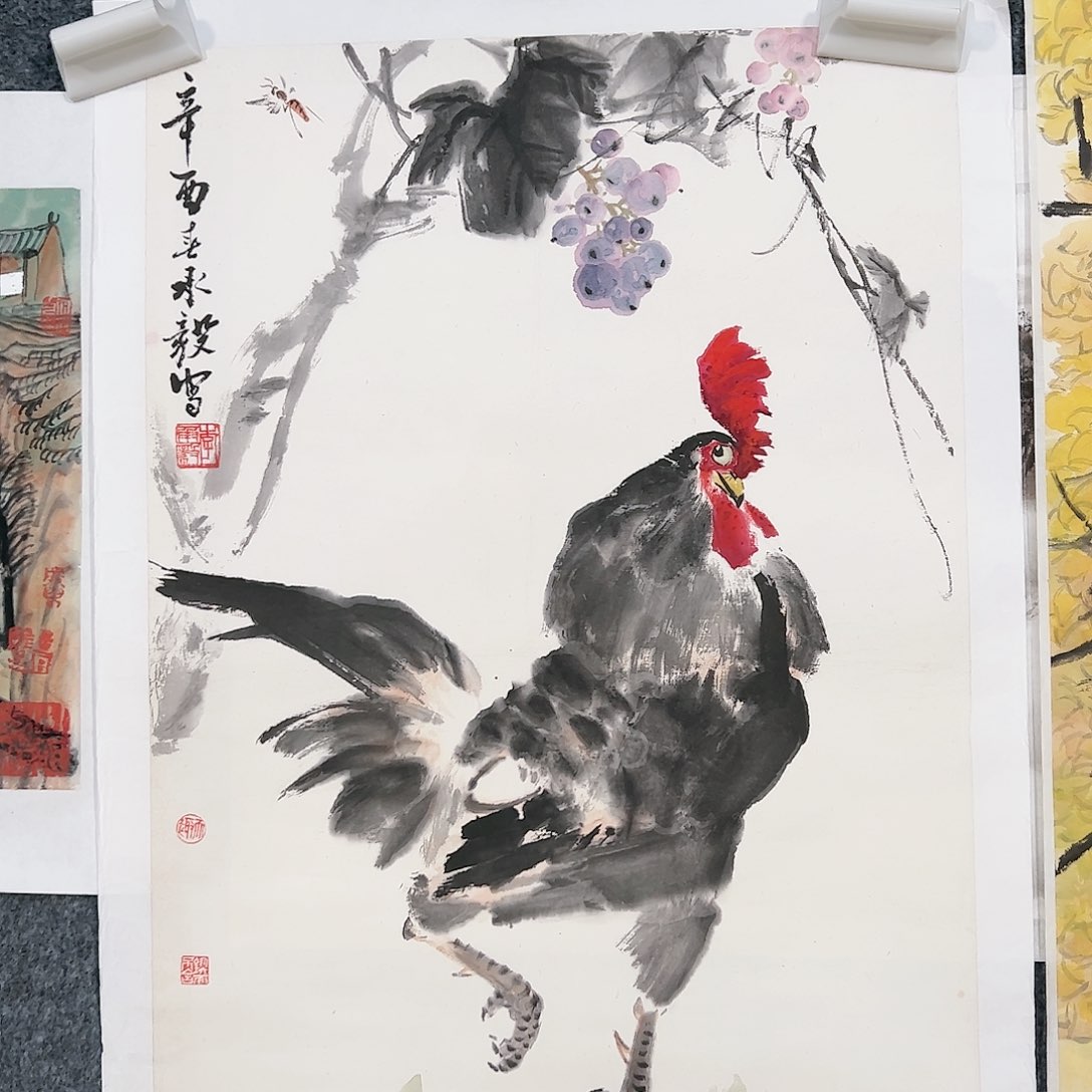 国画本**二（w4578）雄鸡 书画3