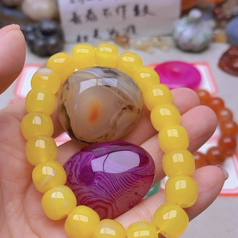 【闪购商品】未镶嵌玛瑙/玉髓珠宝半成品王*权