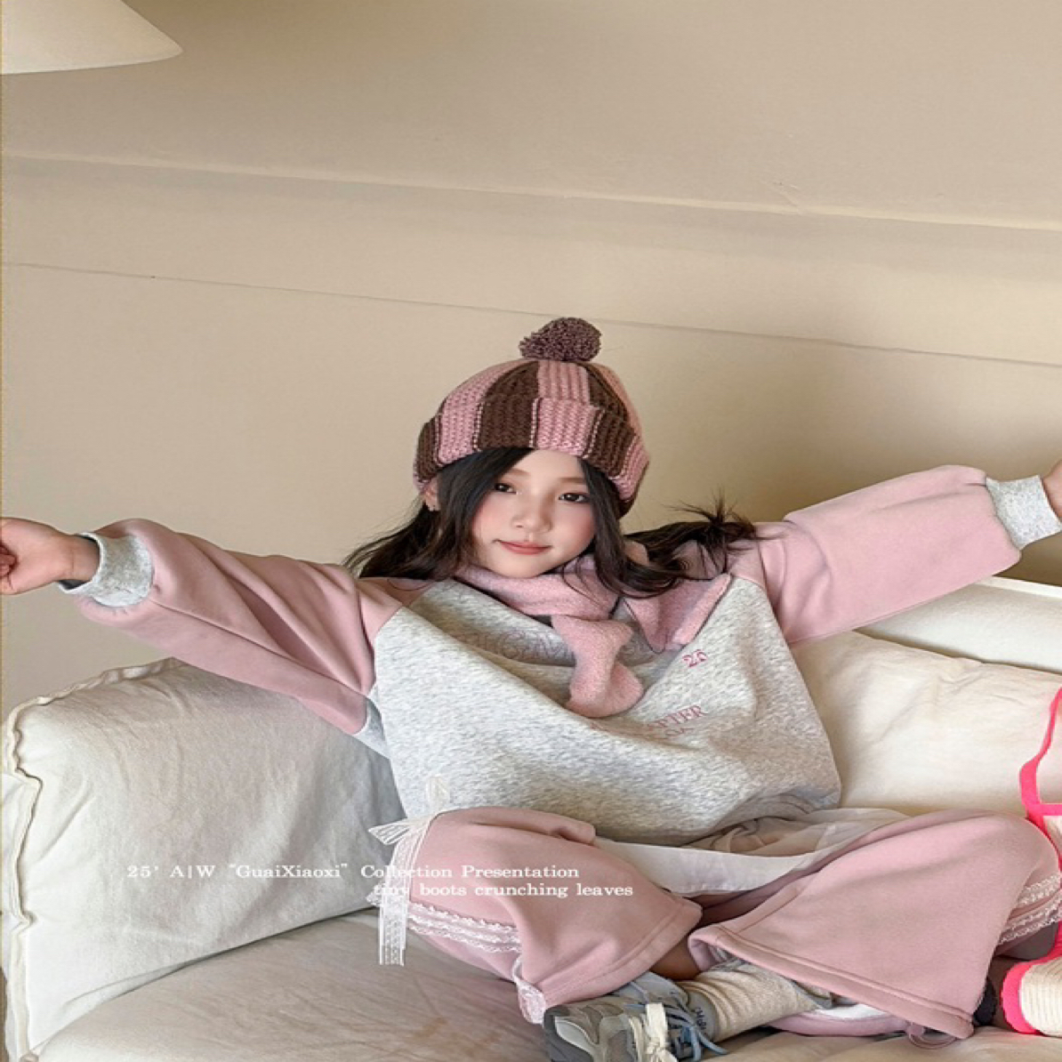 佑佑家25秋冬加厚连帽加绒卫衣外套