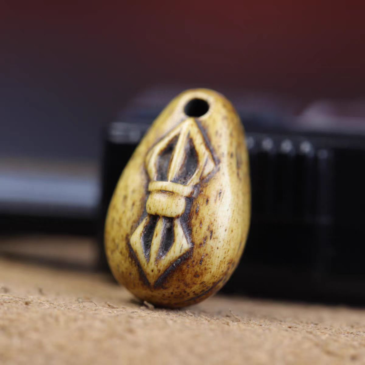 藏式回流驼骨配饰雕刻降魔金刚杵阿呆卡子民族风文玩配饰配件