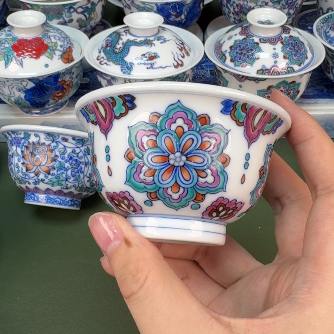 大帅景德镇手工手绘茶具366