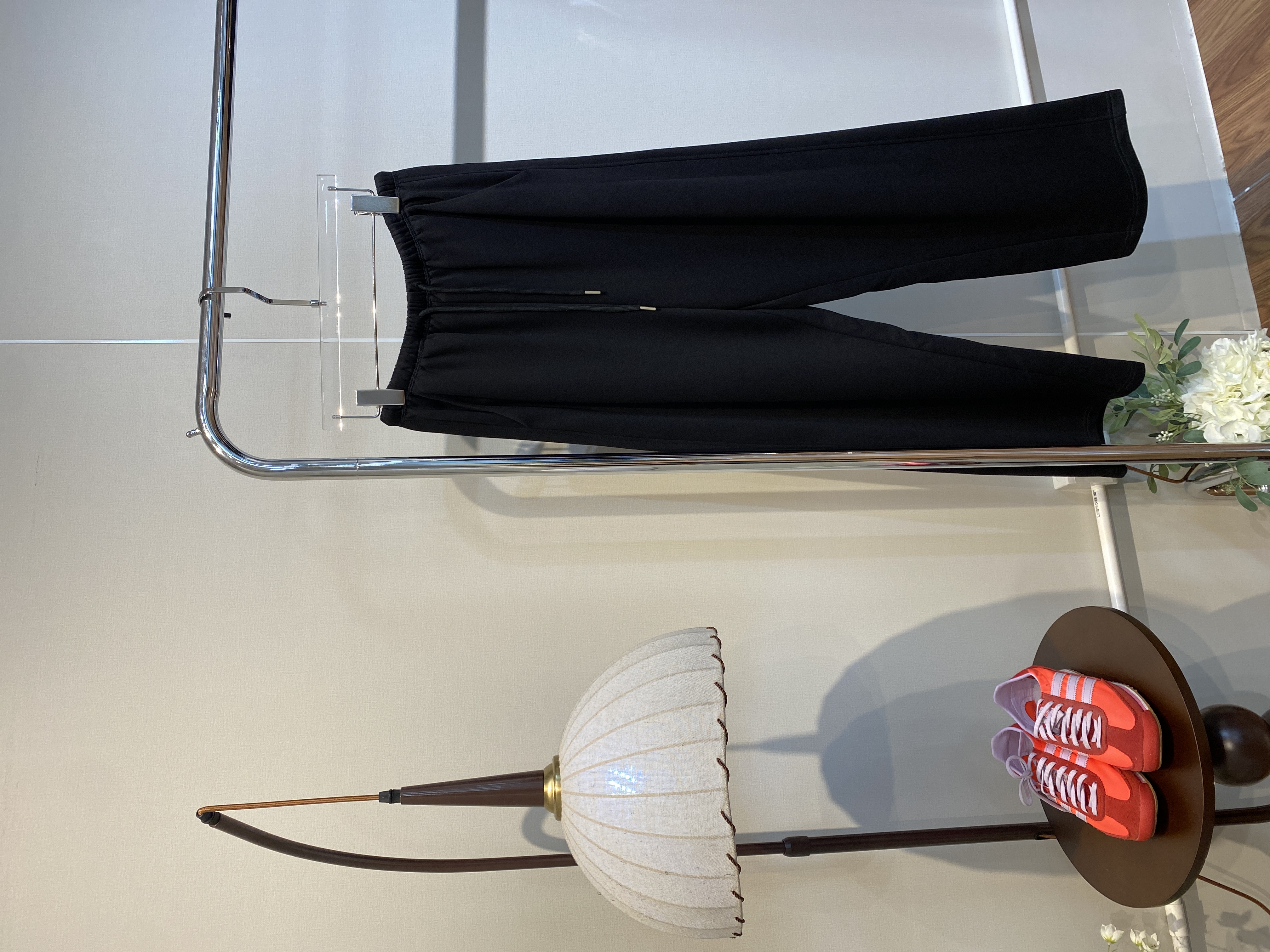 【Jian.Gao】结构设计腰部抽绳黑色休闲卫裤7X010阔腿裤