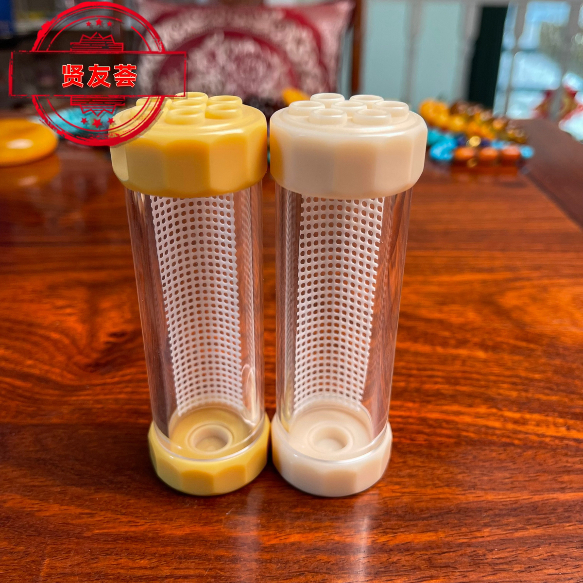 海派浩字款32七孔骨粉竹蛉筒 竹蛉罐 十二边款32X102mm虫具