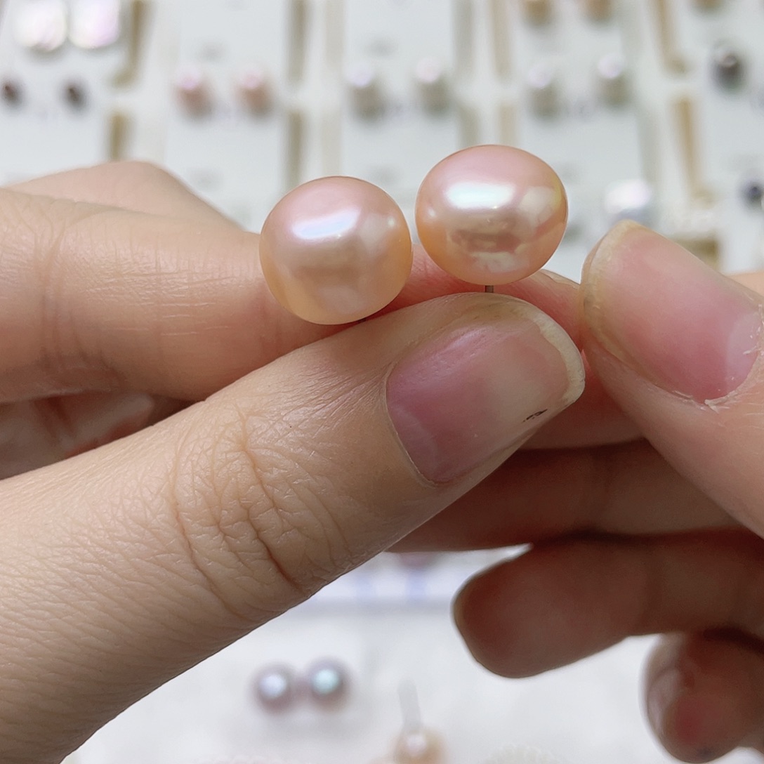 M***i耳饰银S925镶嵌淡水珍珠