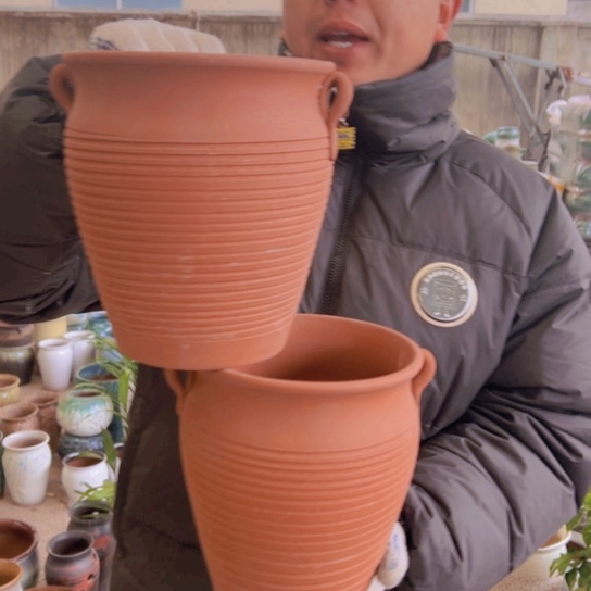 紫砂花盆高21口19————-