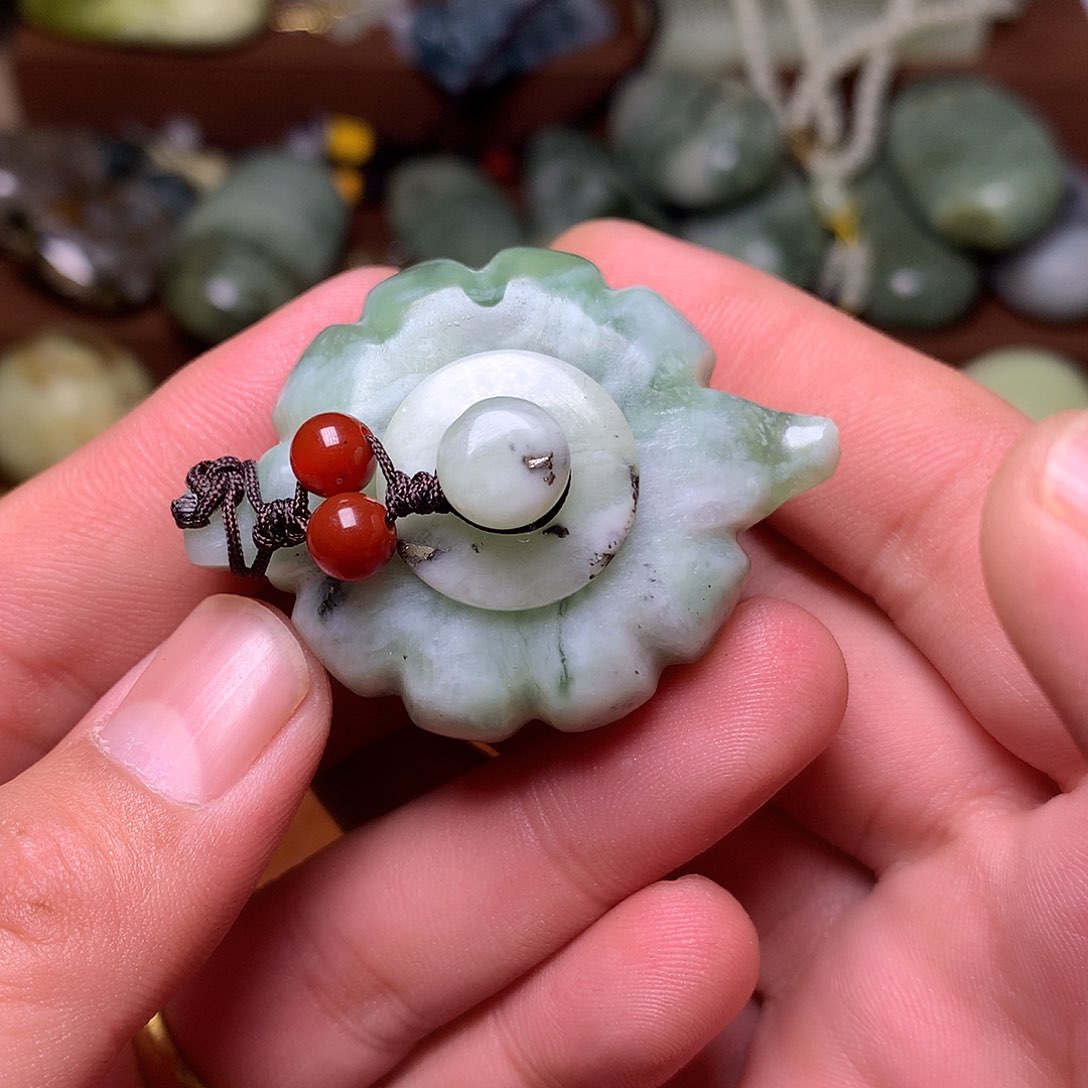 未镶嵌岫玉岫玉手把件挂件