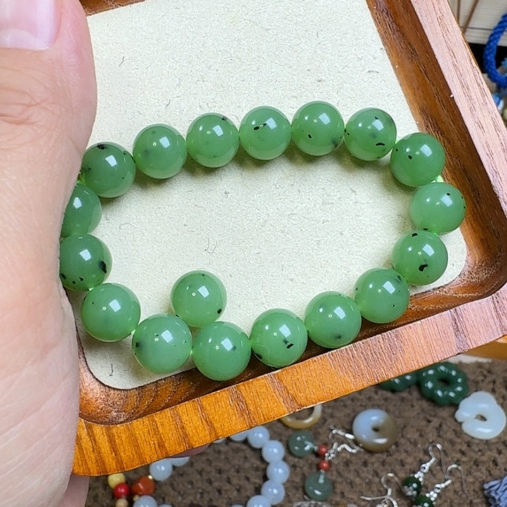 瑶***3和田玉未镶嵌手串