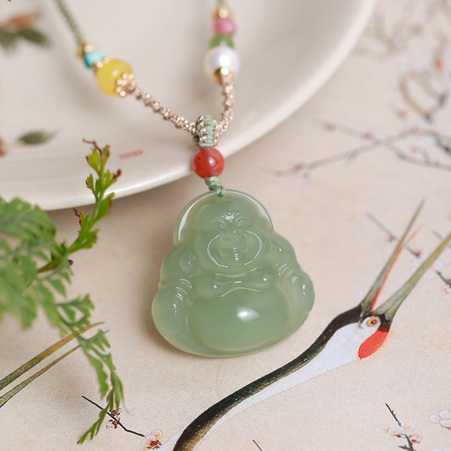 知遇珠宝丨天然和田玉【福摇】佛公大肚弥勒冰感多样性发货一