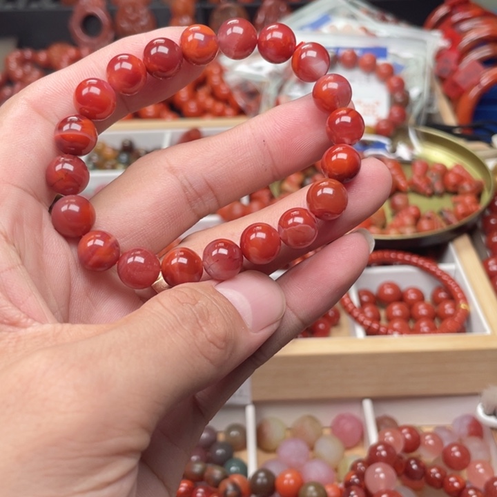 南红玛瑙未镶嵌手链