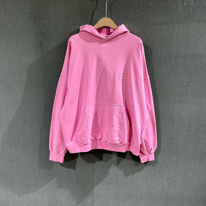 99新 Balenciaga/巴黎世家 （pm）刺绣logo帽衫卫衣 2码/5832