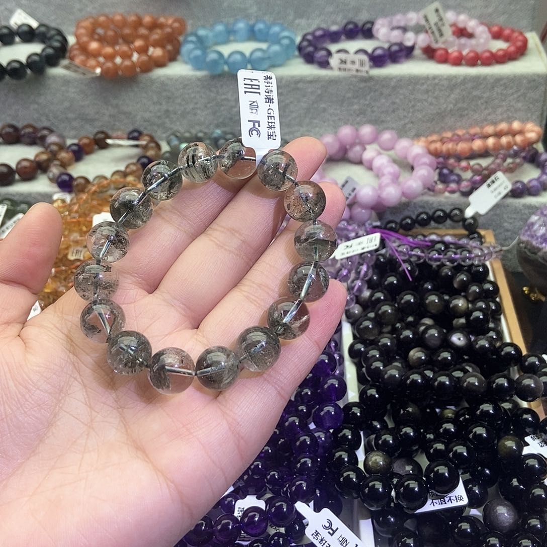 水晶手链未镶嵌绿幽灵13.8