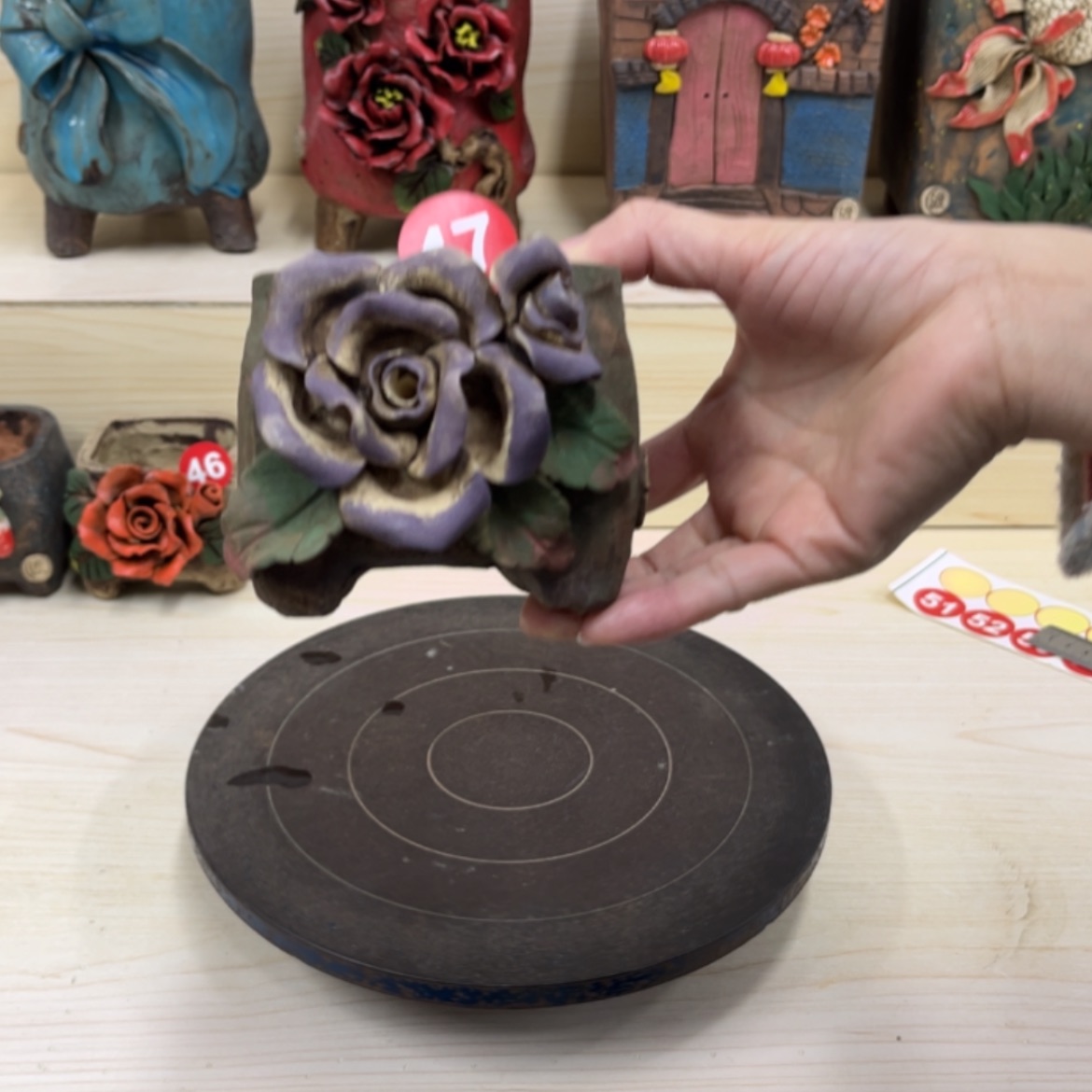 【闪购商品】紫砂花盆47号内口7×7.5外高9