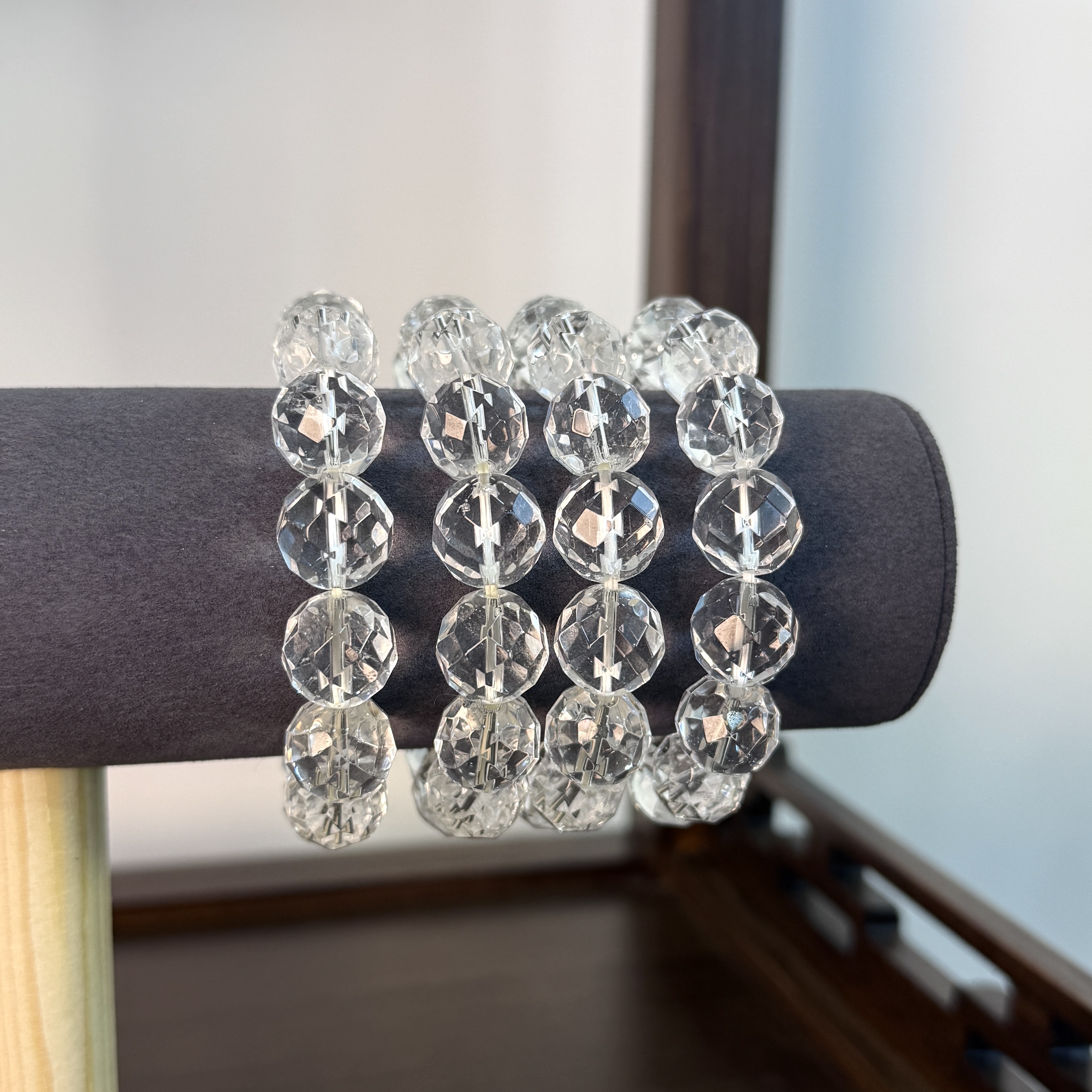 【小王珠宝】白水晶切面13MM  多样发其一