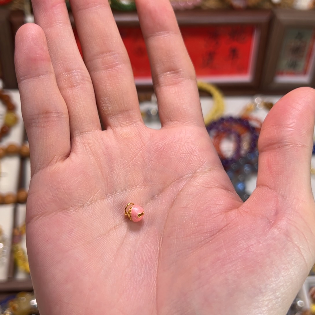 石膏制品粉色小铃铛