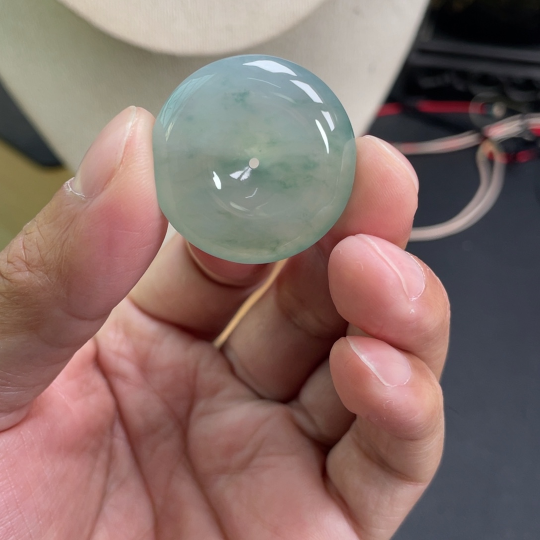 翡翠未镶嵌颈饰30.2-7.5