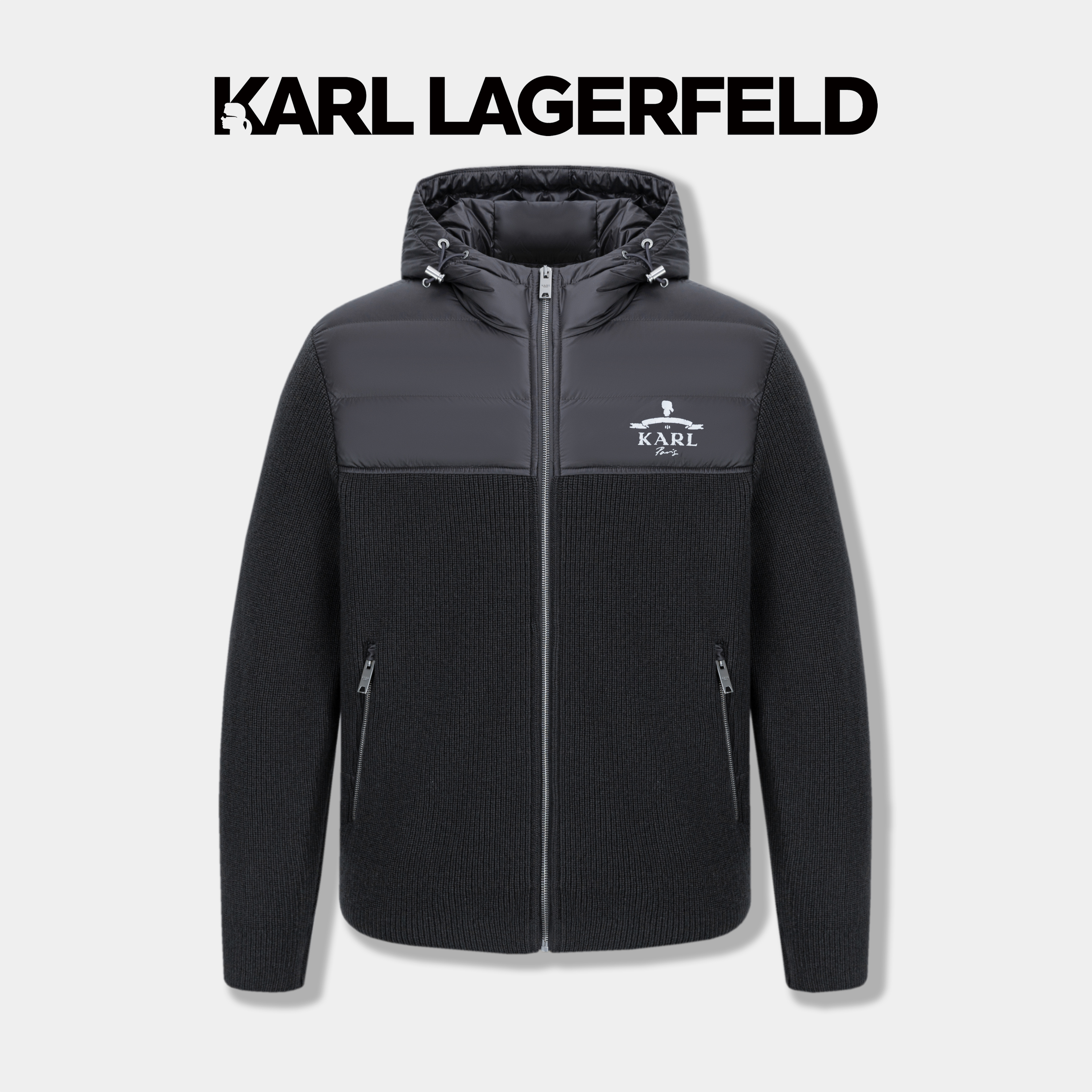 【卡尔男装】KARL LAGERFELD/ 秋冬连帽薄款羽绒外套1K1F70108339