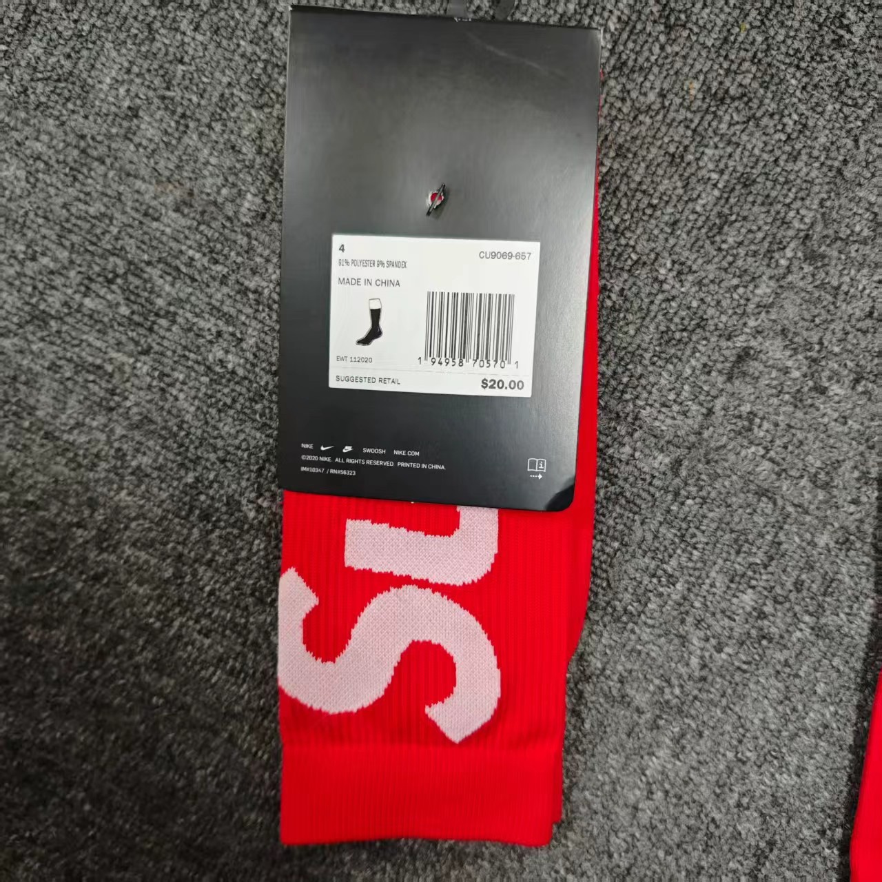 【山】supreme 红袜子 码数可选