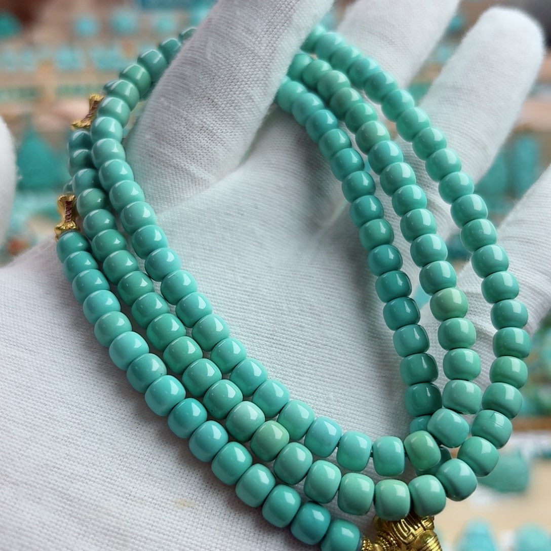 绿松石18K金镶嵌珠宝奇石